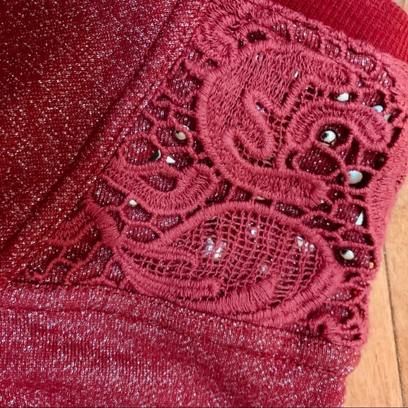 Silvia Heach red sweater with jewel and studs - Picture 3 of 4